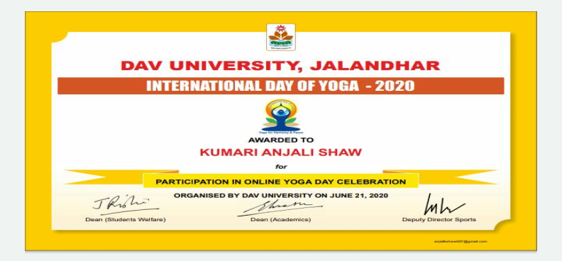 International Day of Yoga - 2020
